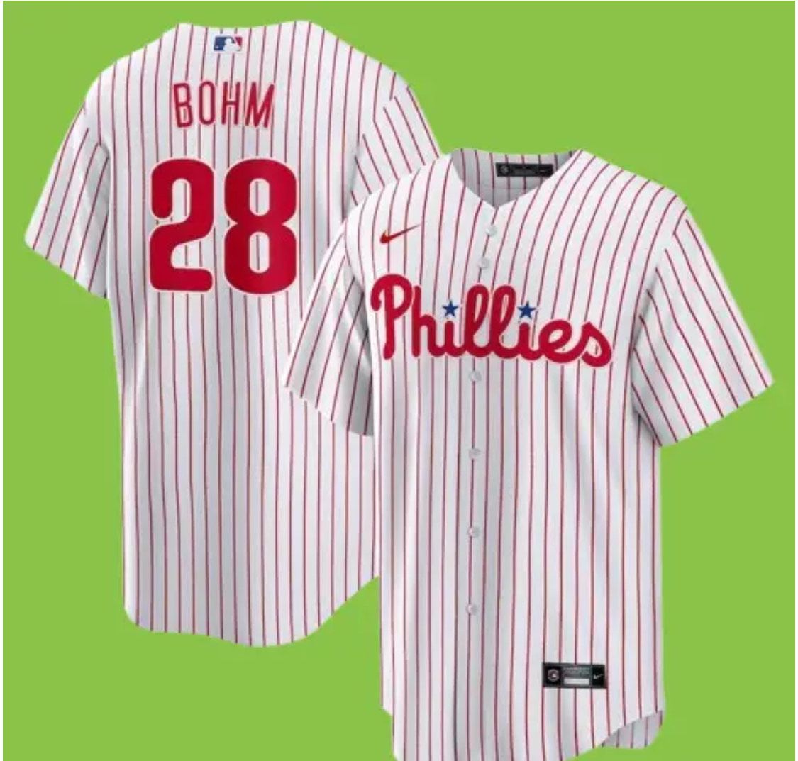2024 MLB Men Philadelphia Phillies #28 Bohm Nike White Home Limited Player Jersey->philadelphia phillies->MLB Jersey